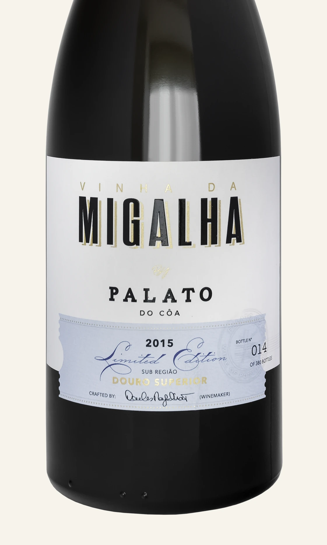 Vinha da Migalha Branco, garrafa da edição 2015